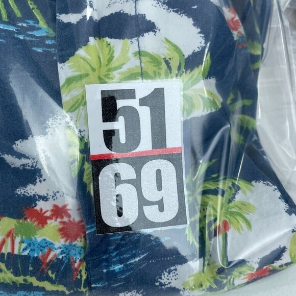 Washed Stoned & Beaten Mens Hawaiian Print Blue Casual Shorts 31 5169 - Picture 7 of 8